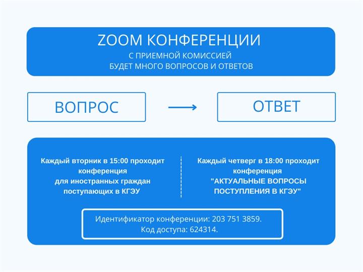 ЕЖЕНЕДЕЛЬНЫЕ ZOOM-КОНФЕРЕНЦИИ ДЛЯ АБИТУРИЕНТОВ!